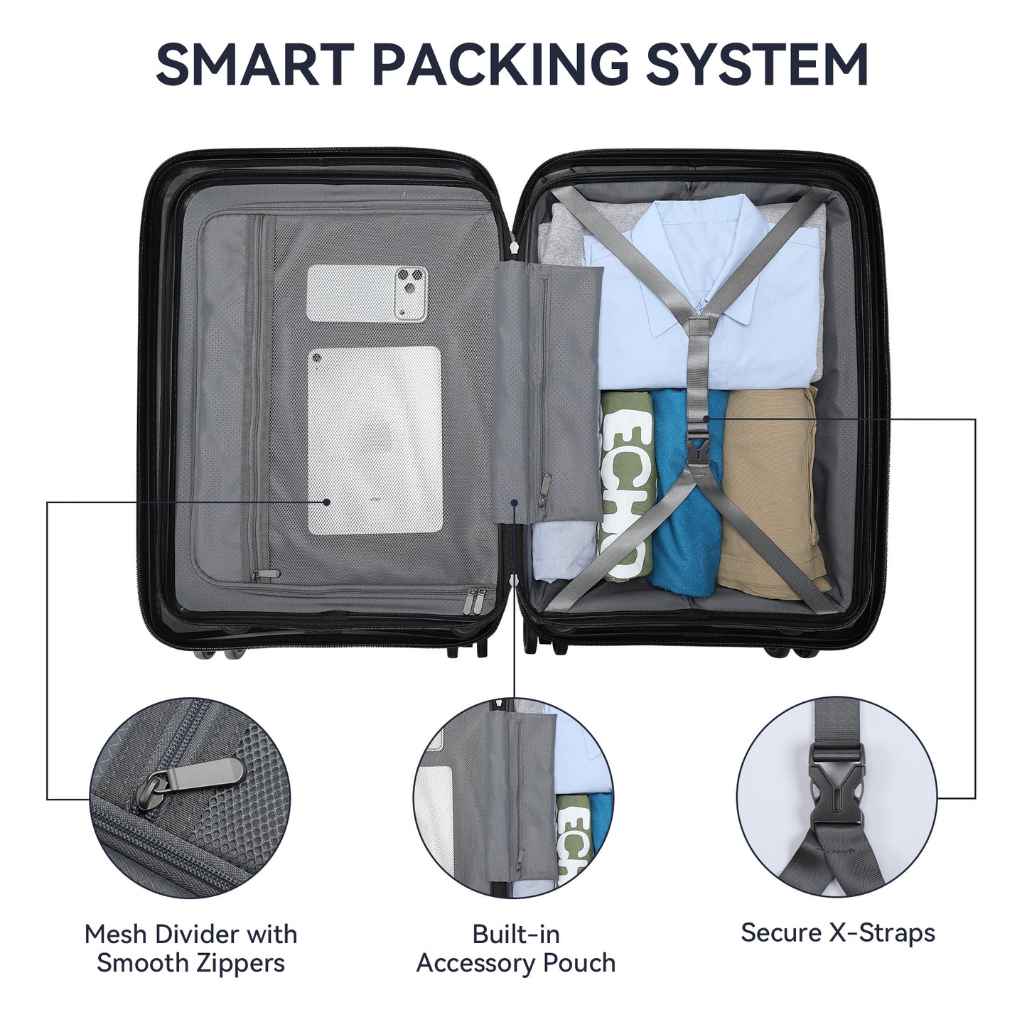 Morgan & Morgan Carry-On Spinner Luggage — Hardshell, 22"