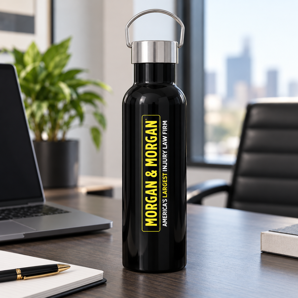 Morgan & Morgan 28 oz. Stainless Steel Bottle
