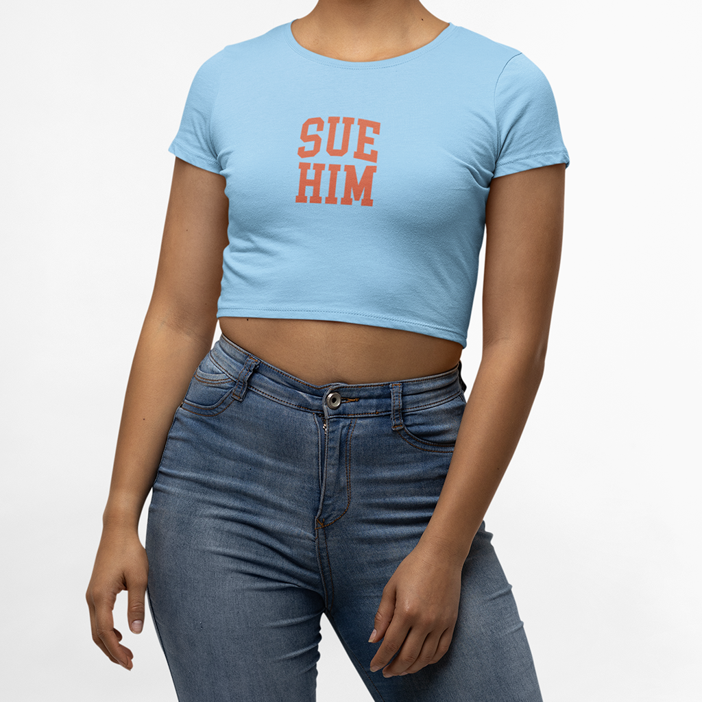 SUE HIM Crop Tee – File It Under Fierce