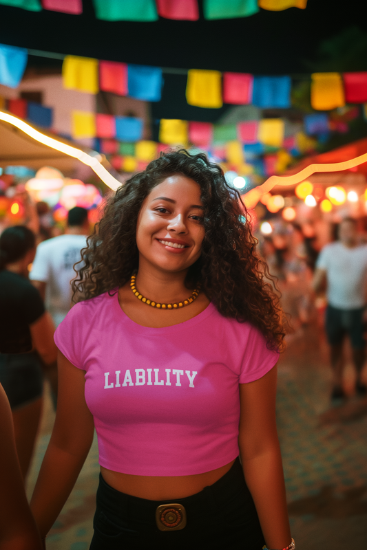 Liability Crop Tee – Trouble Never Looked This Good