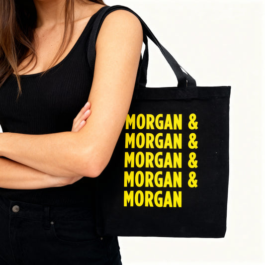 Morgan & Morgan Bold Logo Black Tote Bag