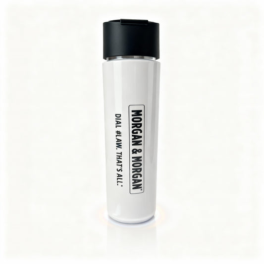 Morgan & Morgan Aluminum Flip-Top Water Bottle – 20 oz