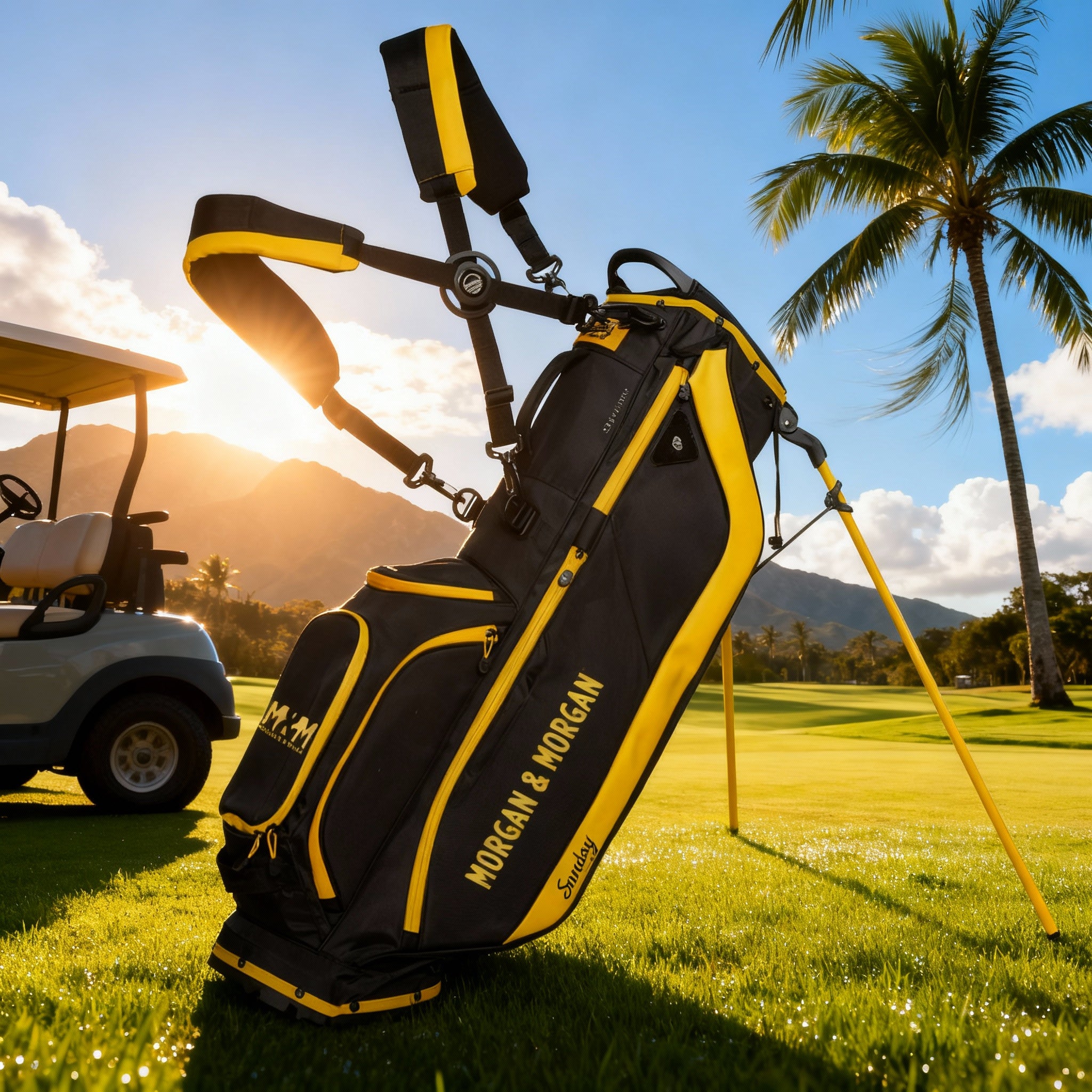 Morgan & Morgan x Sunday Golf – Black & Yellow Ryder Bag – Morgan