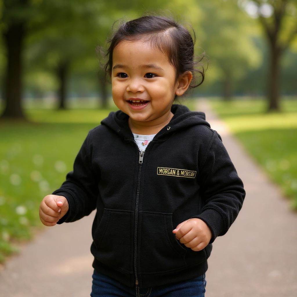 Toddler Morgan & Morgan Zip Hoodie – Tiny Hoodie, Big Statement