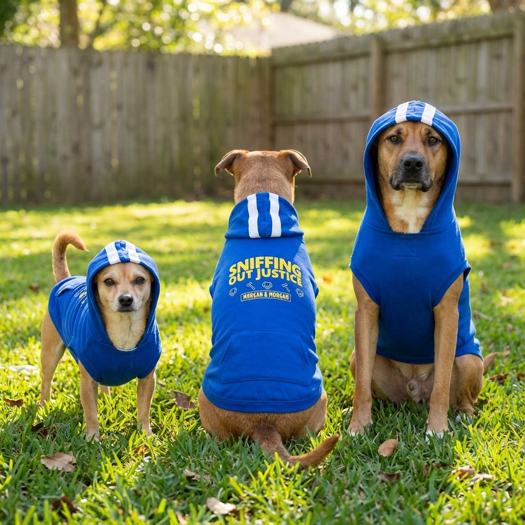 Morgan & Morgan “Sniffing Out Justice” Dog Hoodie