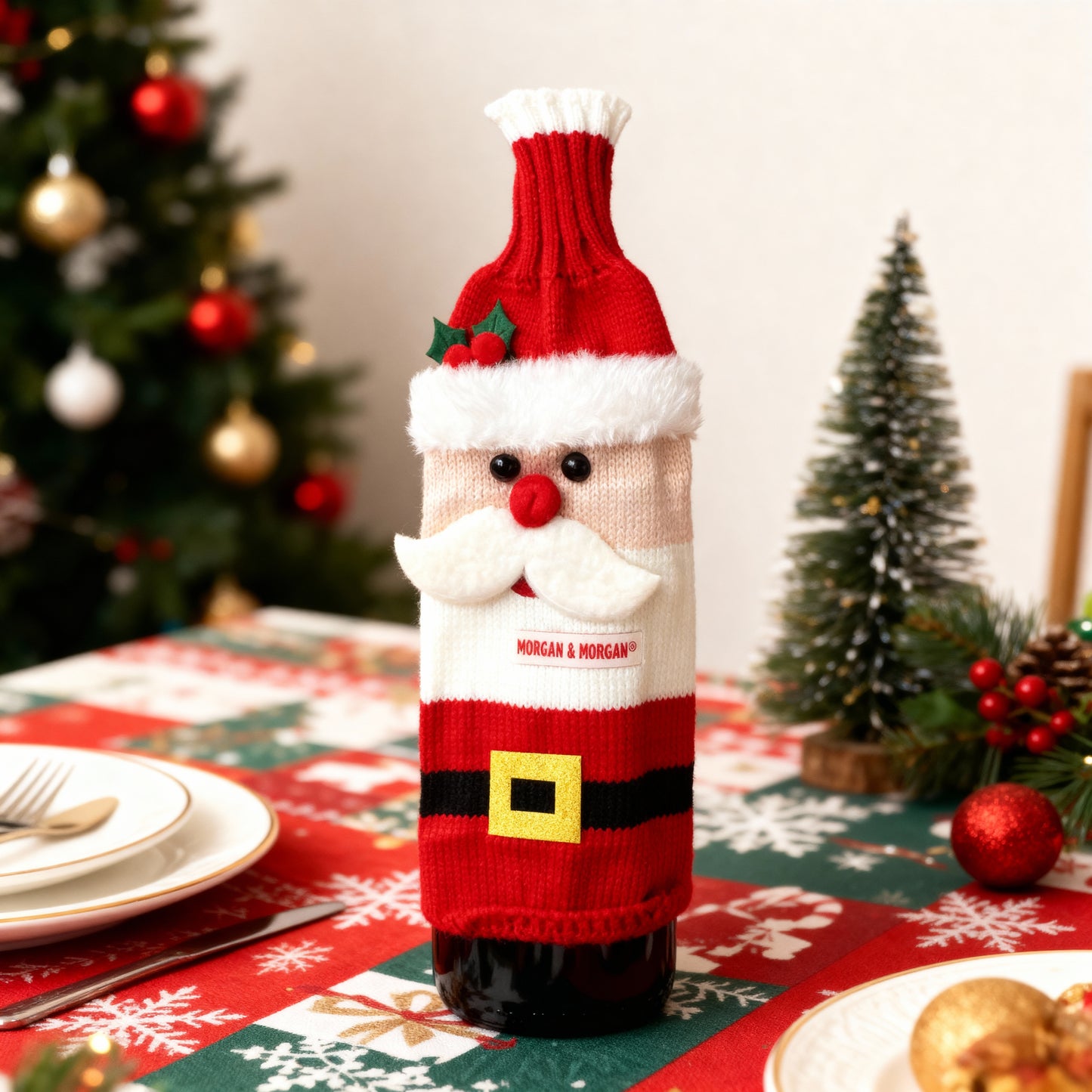 Morgan & Morgan Holiday Wine Bottle Sweater Covers