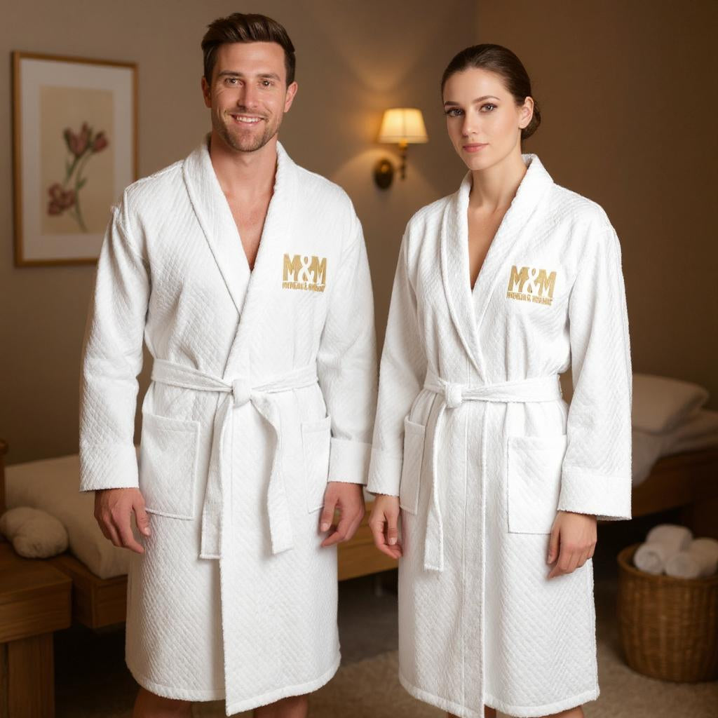 M&M Unisex Cotton Spa Robe