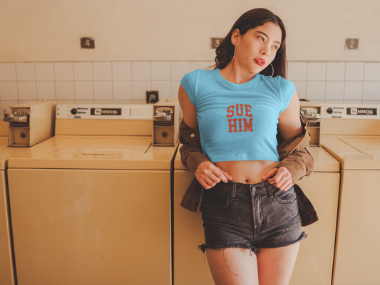 SUE HIM Crop Tee – File It Under Fierce