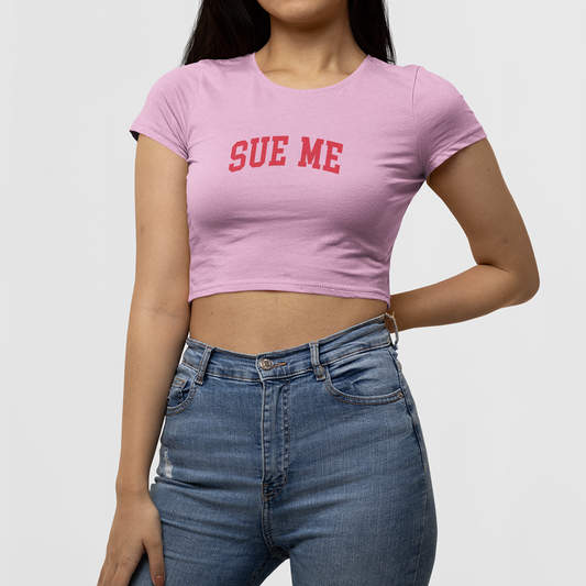 Sue Me Crop Tee – Flirty with a Legal Twist