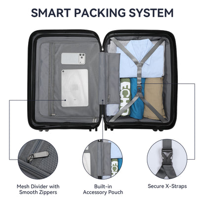 Morgan & Morgan Carry-On Spinner Luggage — Hardshell, 22"