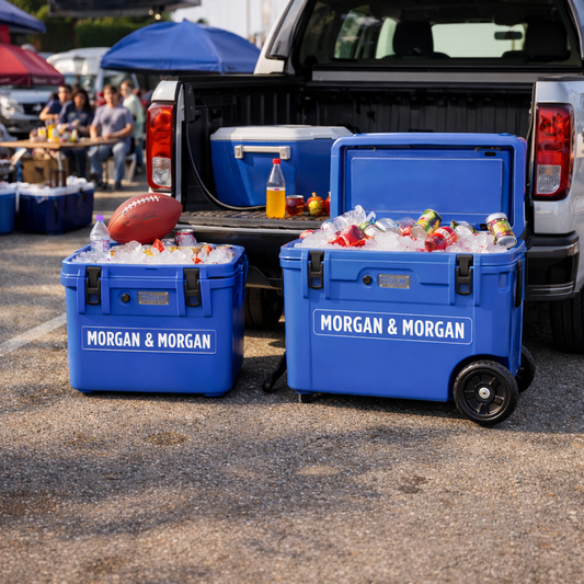 Morgan & Morgan Blue Coolers