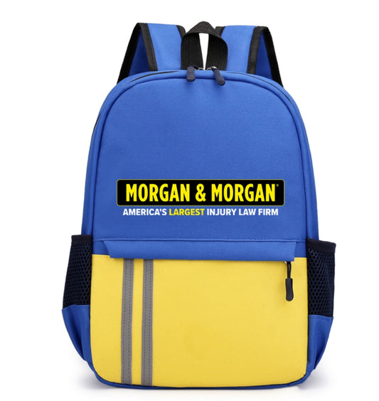 Morgan & Morgan Kids' Backpack — Two-Tone Blue & Yellow, 16.5"
