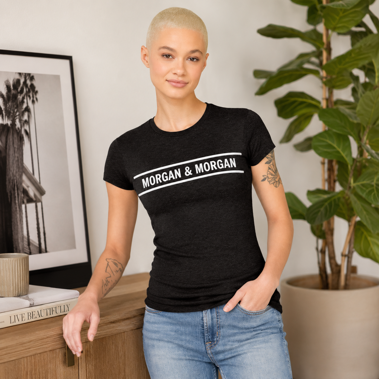 Morgan & Morgan Women's Tri-Blend Tee — Fitted