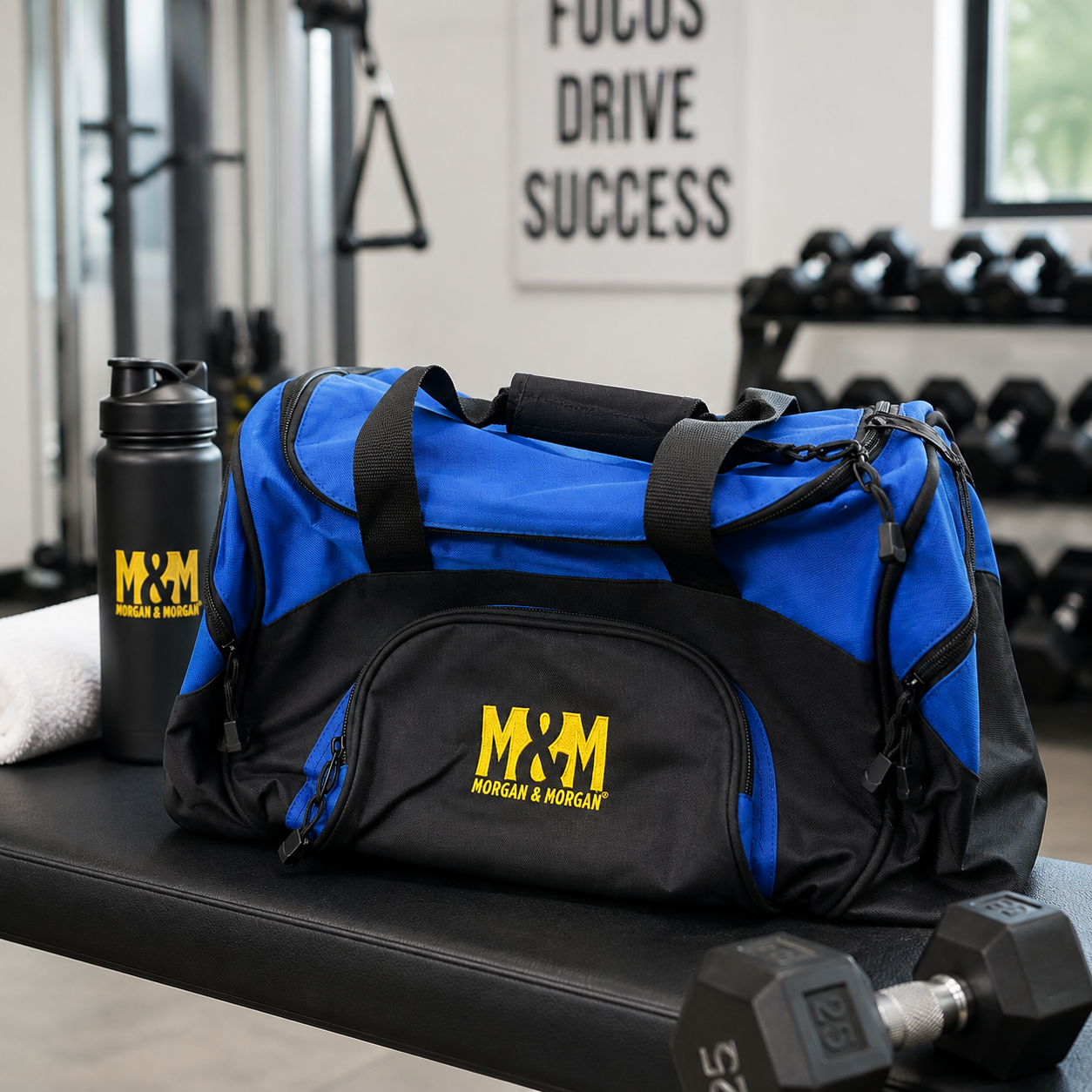 Morgan & Morgan Colorblock Sport Duffel — Royal Blue/Black