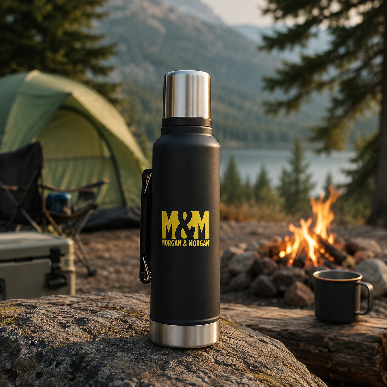 Morgan & Morgan Stanley Classic Legendary Vacuum Bottle — 48 oz Matte Black
