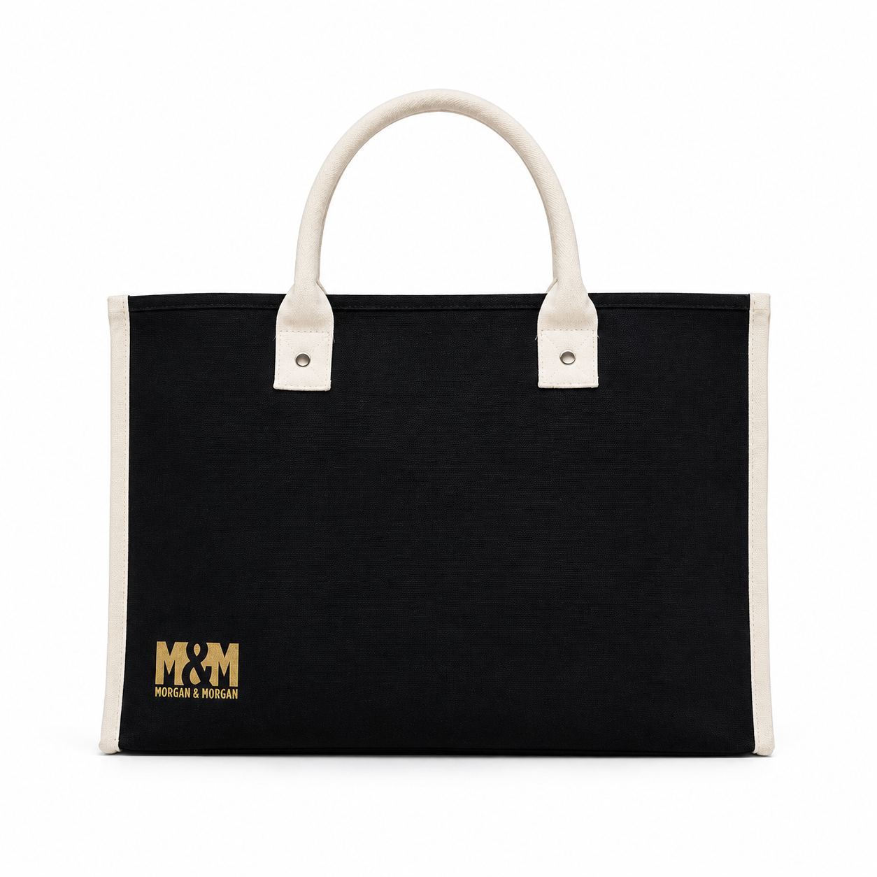 Morgan & Morgan Grande Market Street Canvas Tote — Black