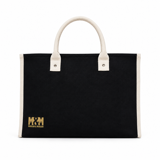 Morgan & Morgan Grande Market Street Canvas Tote — Black