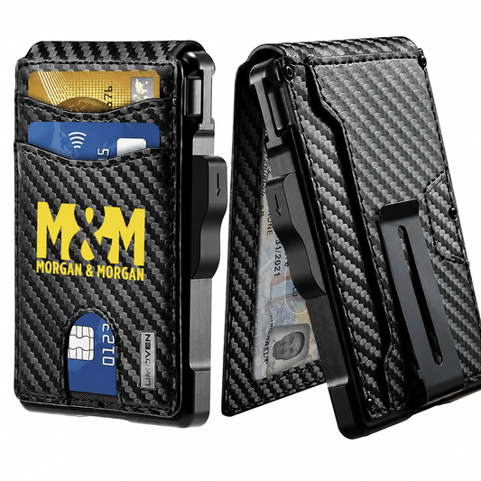 Morgan & Morgan RFID-Blocking Wallet with Money Clip — Carbon Fiber Series