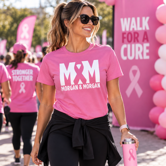 Morgan & Morgan Breast Cancer Awareness Tee – Stronger Together