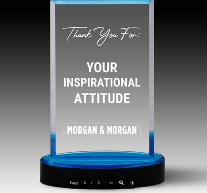 Morgan & Morgan Recognition Acrylic Award