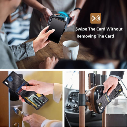 Morgan & Morgan RFID-Blocking Wallet with Money Clip — Carbon Fiber Series