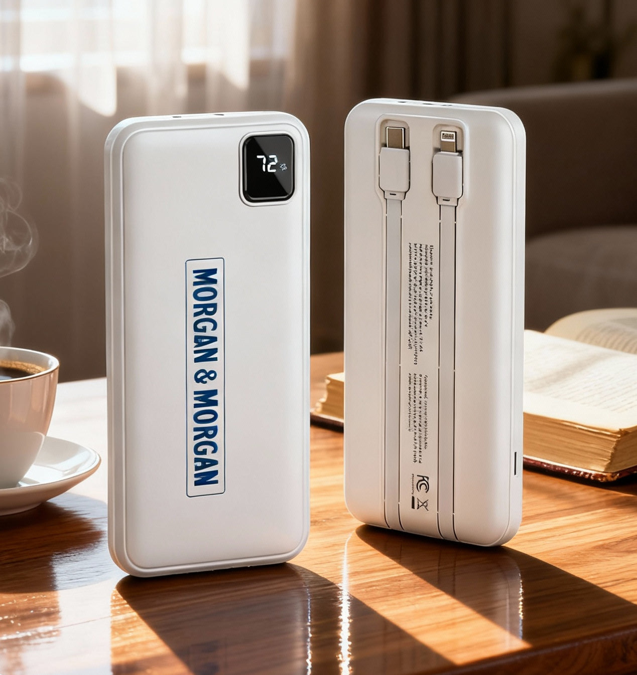 Morgan & Morgan Marquis 10,000mAh Power Bank – Fast Charging Portable Battery