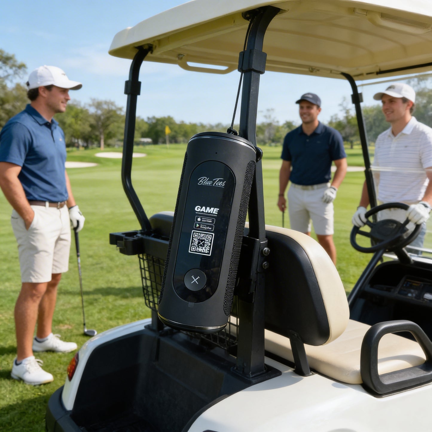 M&M Blue Tees Player+ Premium Magnetic GPS Golf Speaker