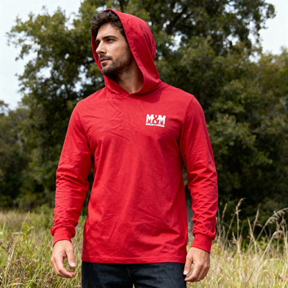 Morgan & Morgan Unisex Cotton Long Sleeve Hooded T-Shirt