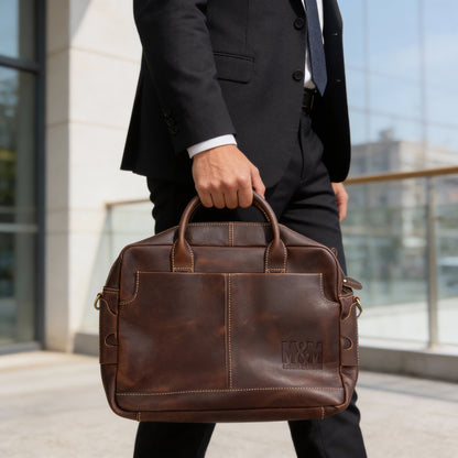 Morgan & Morgan Executive Leather Briefcase