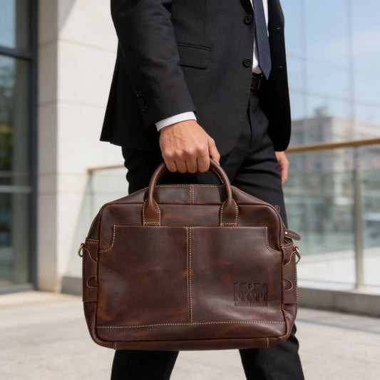 Morgan & Morgan Executive Leather Briefcase