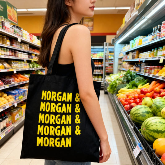 Morgan & Morgan Bold Logo Black Tote Bag
