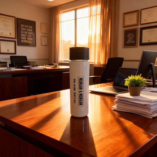 Morgan & Morgan Aluminum Flip-Top Water Bottle – 20 oz
