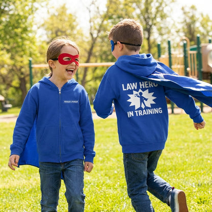 Law Hero in Training Youth Zip-Up Hoodie