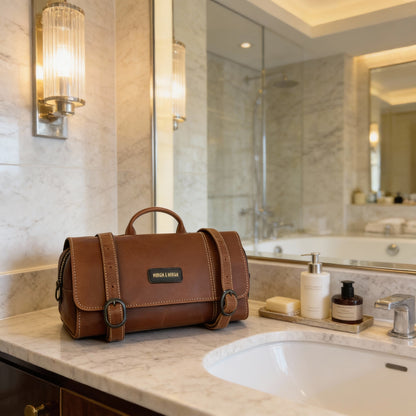 Morgan & Morgan Full-Grain Buffalo Leather Travel Kit