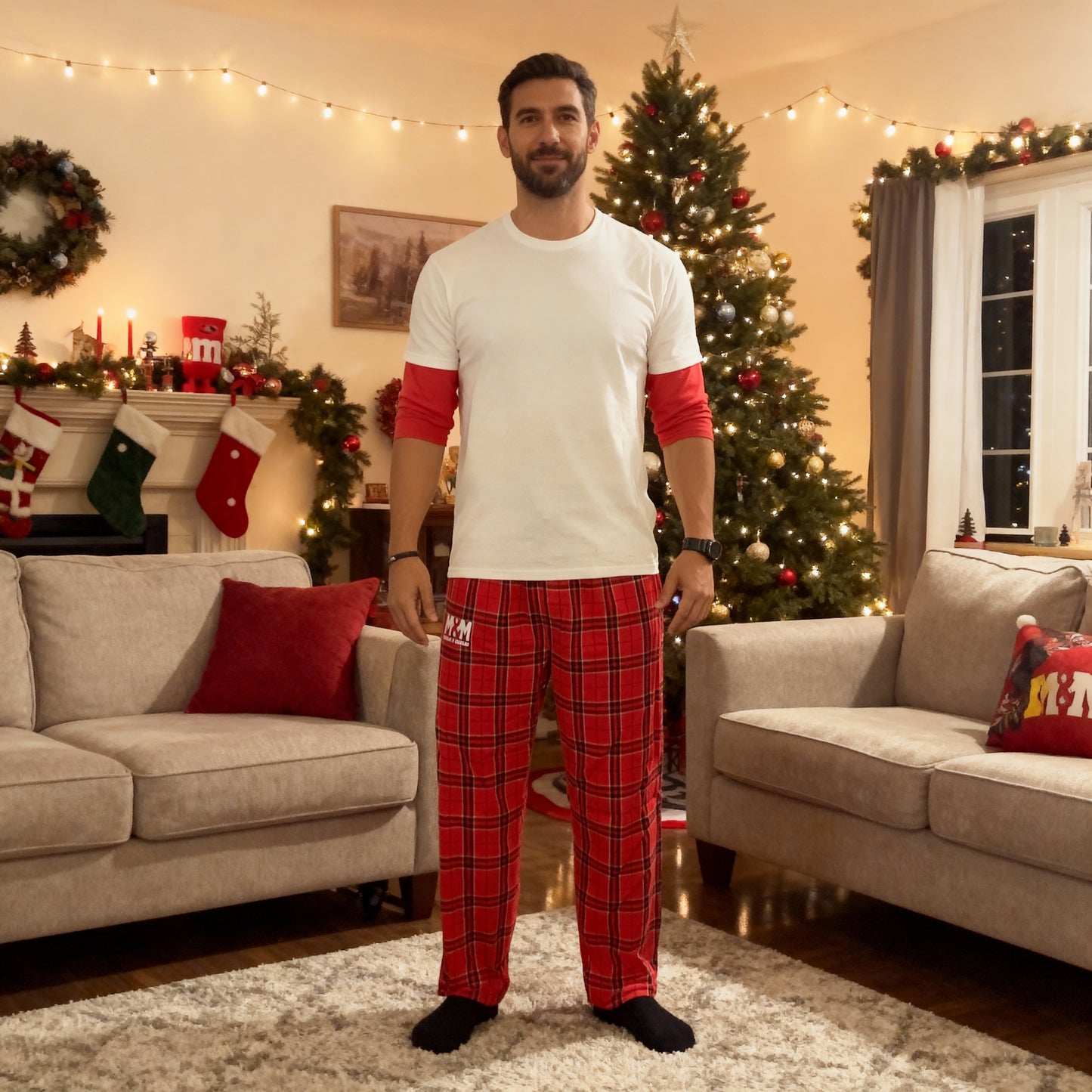 Morgan & Morgan Men's Classic Flannel Holiday Pajama Pants