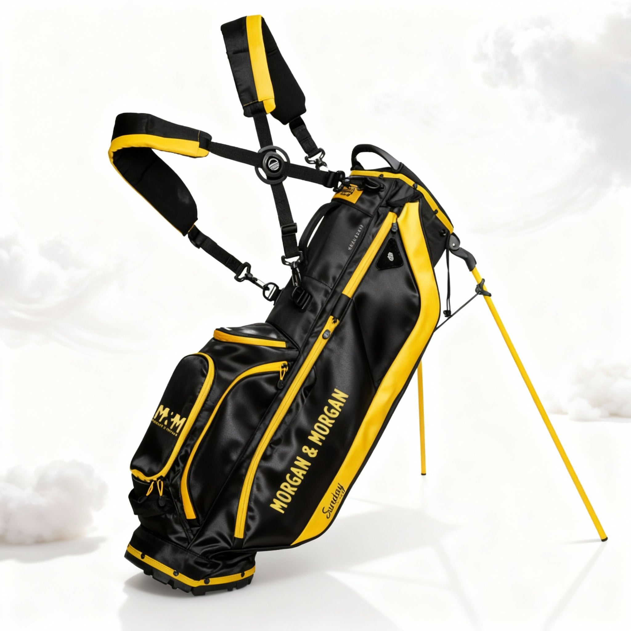 Morgan & Morgan x Sunday Golf – Black & Yellow Ryder Bag – Morgan