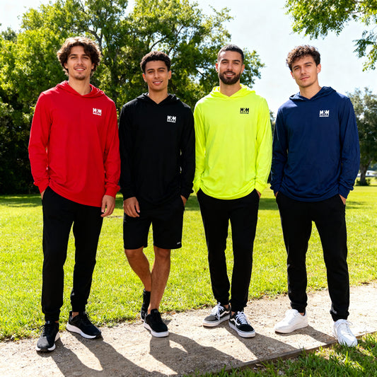 Morgan & Morgan Unisex Cotton Long Sleeve Hooded T-Shirt