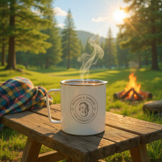 Morgan & Morgan Enamel Camp Mug – For the People, Wherever You Roam