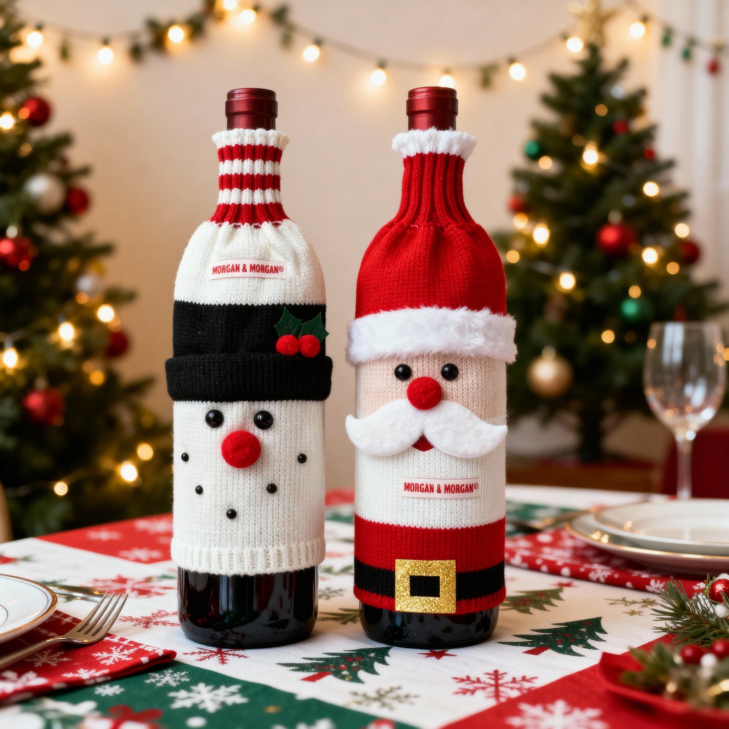 Morgan & Morgan Holiday Wine Bottle Sweater Covers