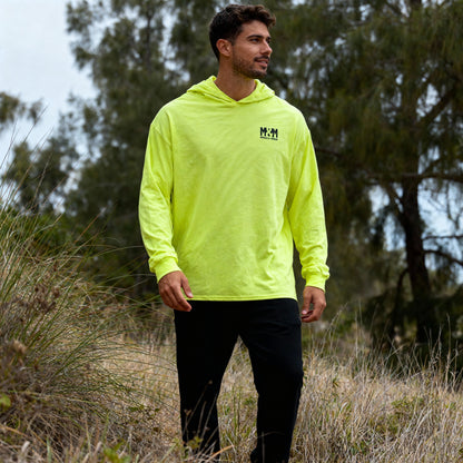 Morgan & Morgan Unisex Cotton Long Sleeve Hooded T-Shirt