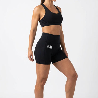 Fabletics x Morgan & Morgan PowerHold® High-Waisted 6" Performance Shorts