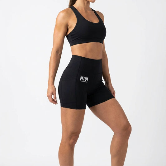 Fabletics x Morgan & Morgan PowerHold® High-Waisted 6" Performance Shorts