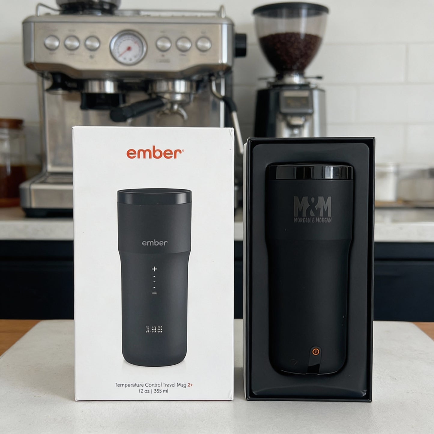 Morgan & Morgan Ember 12 oz Temperature Control Smart Travel Mug