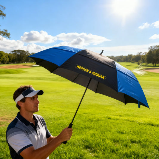 Morgan & Morgan Vented Little Giant Golf-Size Folding Umbrella