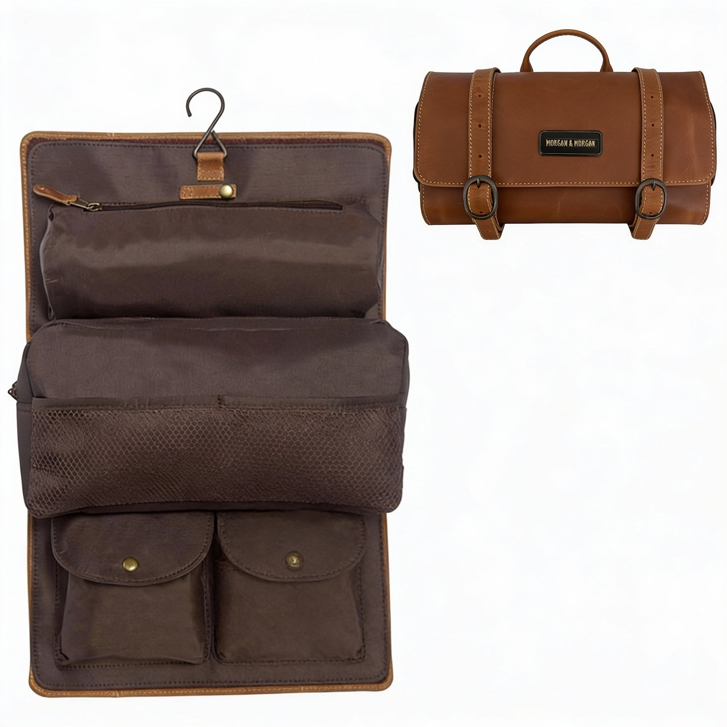 Morgan & Morgan Full-Grain Buffalo Leather Travel Kit