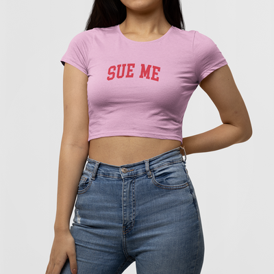 Sue Me Crop Tee – Flirty with a Legal Twist